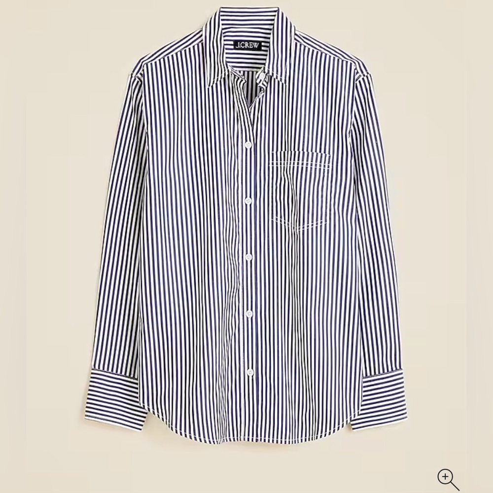 J. Crew Garçon classic shirt in striped cotton poplin